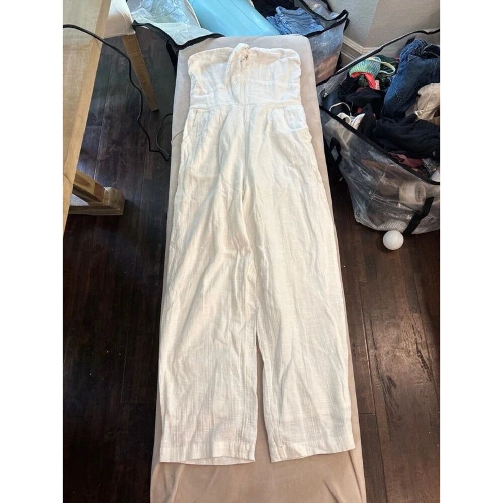 L*space white 100% cotton romper